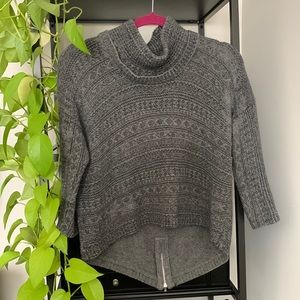 🩶THEORY Sal Woodstock Gray Patterned Sweater